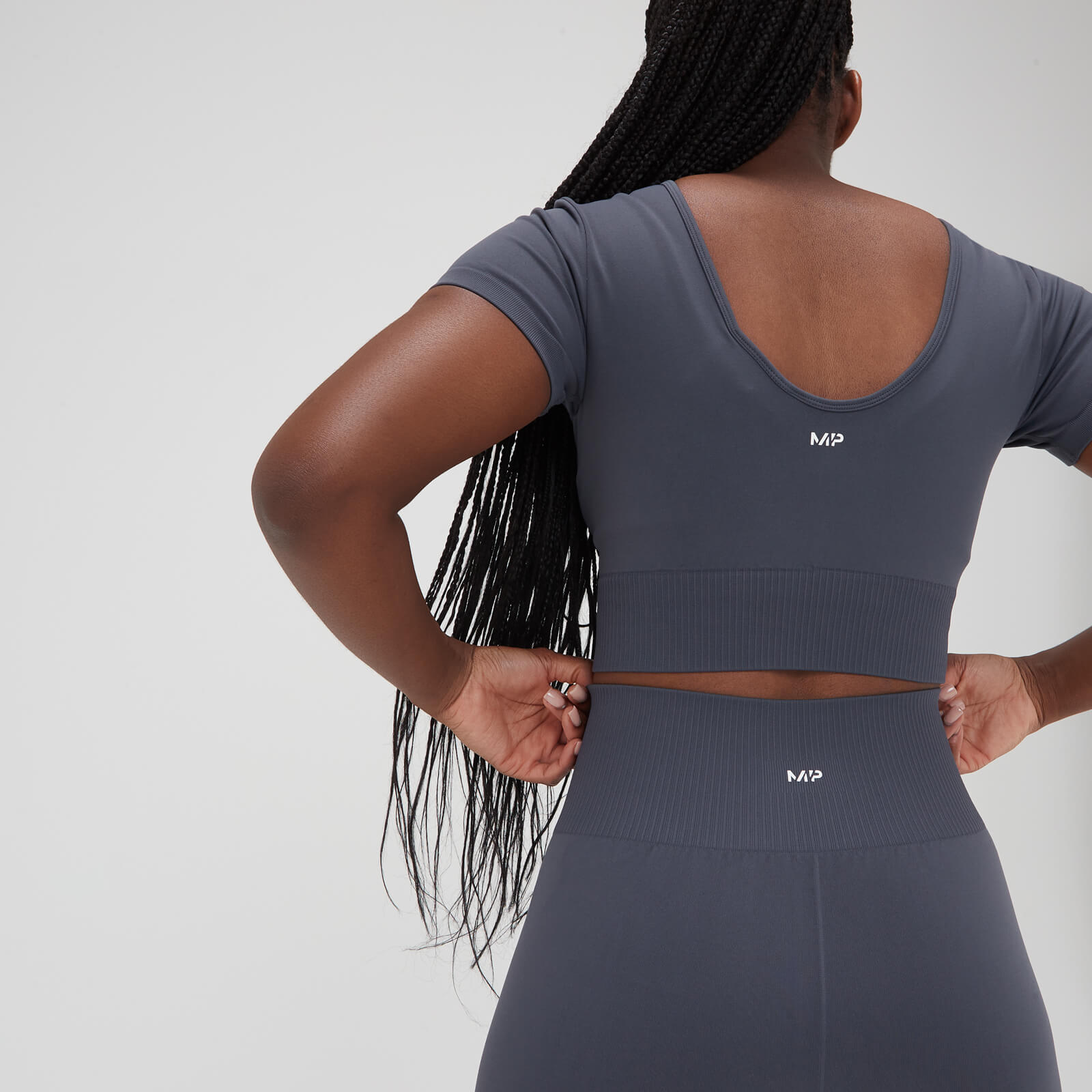 Crop top sans coutures MP Composure pour femmes – Anthracite foncé