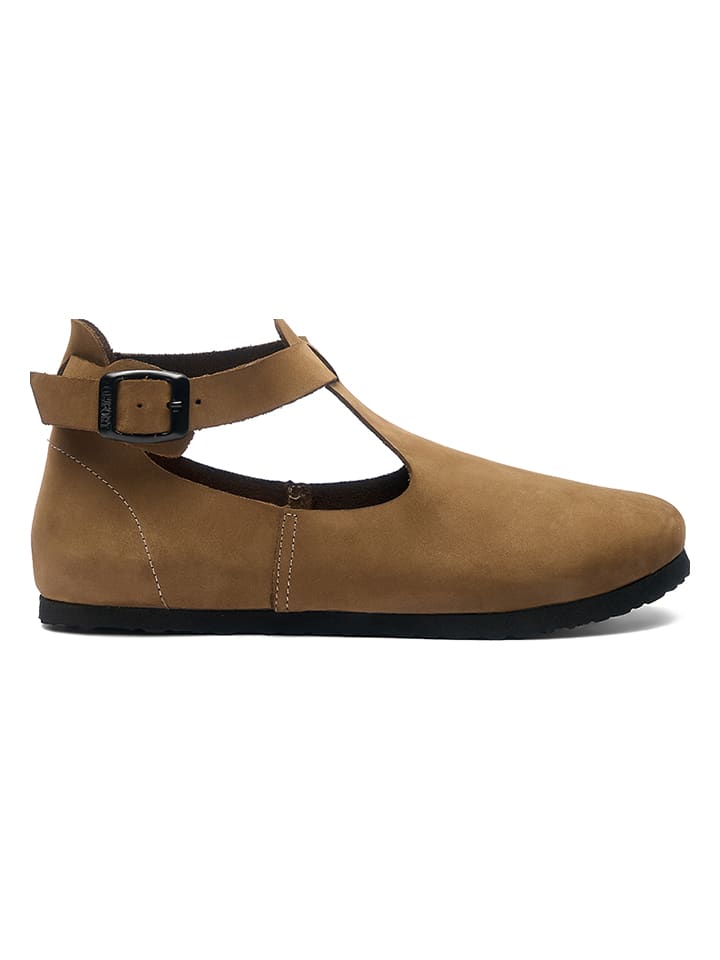 Comfortfusse Leder-Ballerinas in Beige günstig kaufen