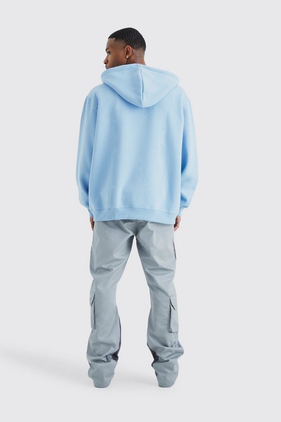 Recycelter Oversize Hoodie mit Reißverschluss