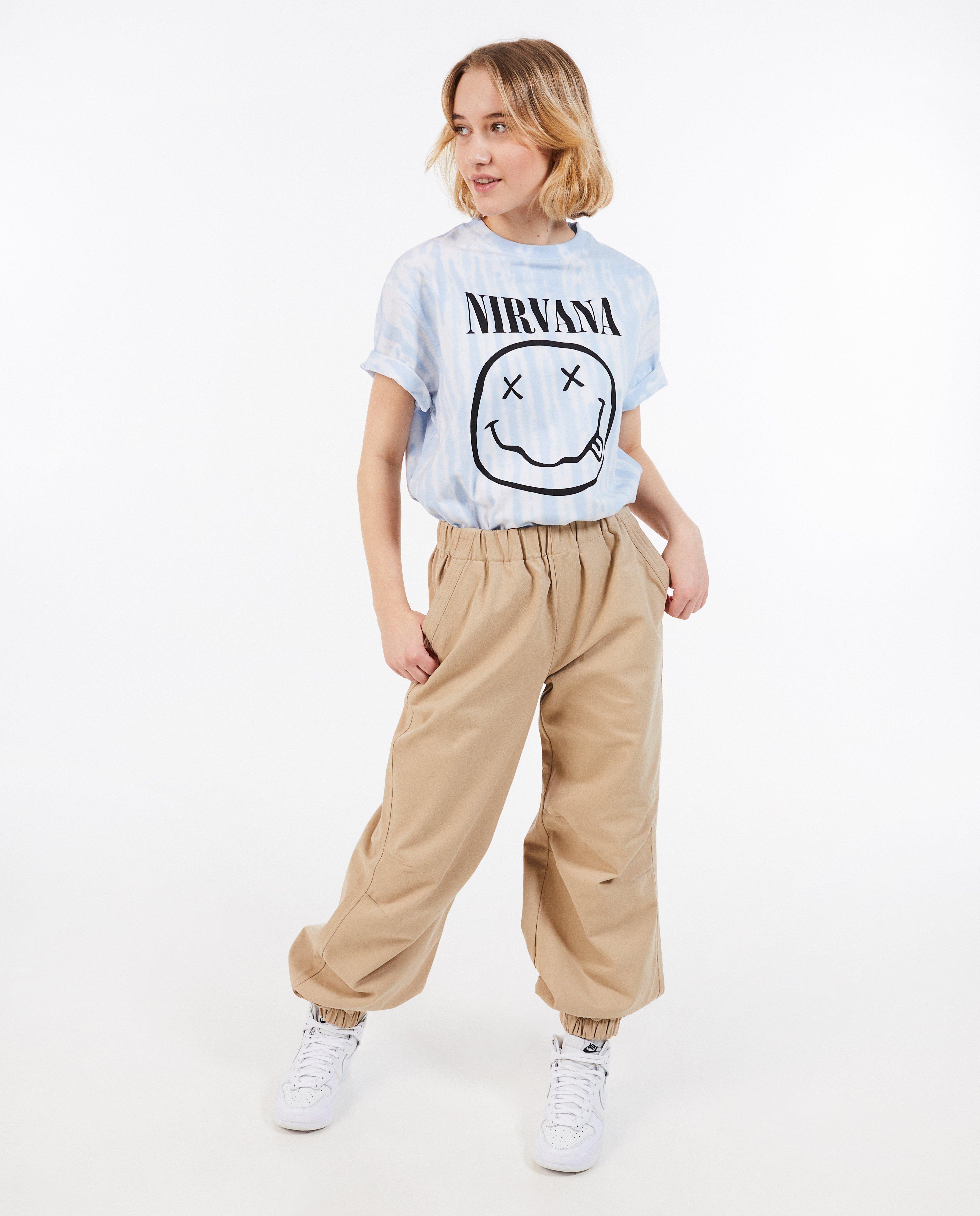 Tricou Groggy cu imprimeu Nirvana wit