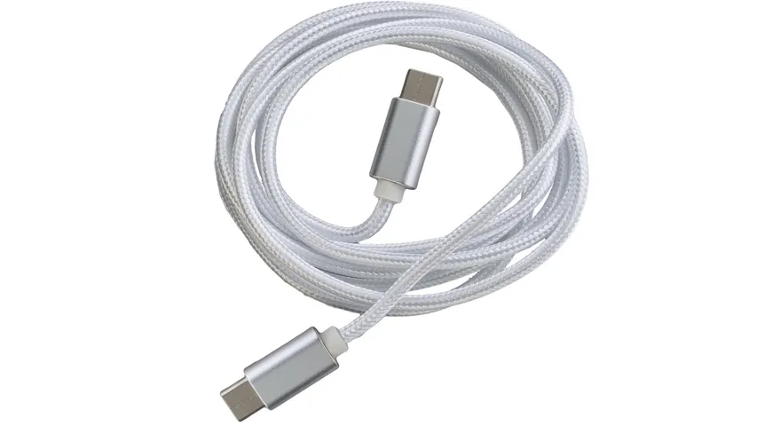 PETER JÄCKEL FASHION 1,5m Data Cable White Typ-C/ Typ-C mit Sync- und Ladefunktion