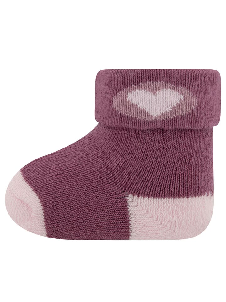 ewers 3er-Set Newborn Socken 3er Pack Herzen/Punkte in rose-beige mel. günstig kaufen onesize
