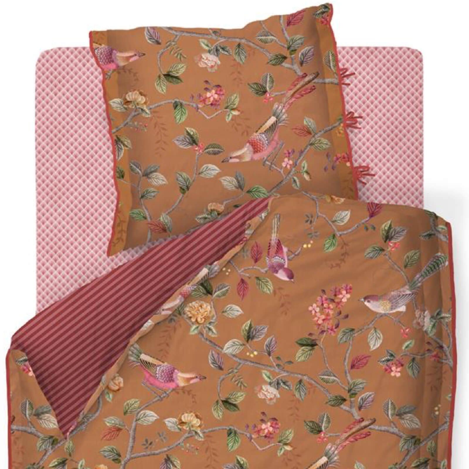 Bettwäsche Good Nightingale Gelb, PiP Studio, Perkal, 2 teilig, Zweige, Äste, Nachtigal