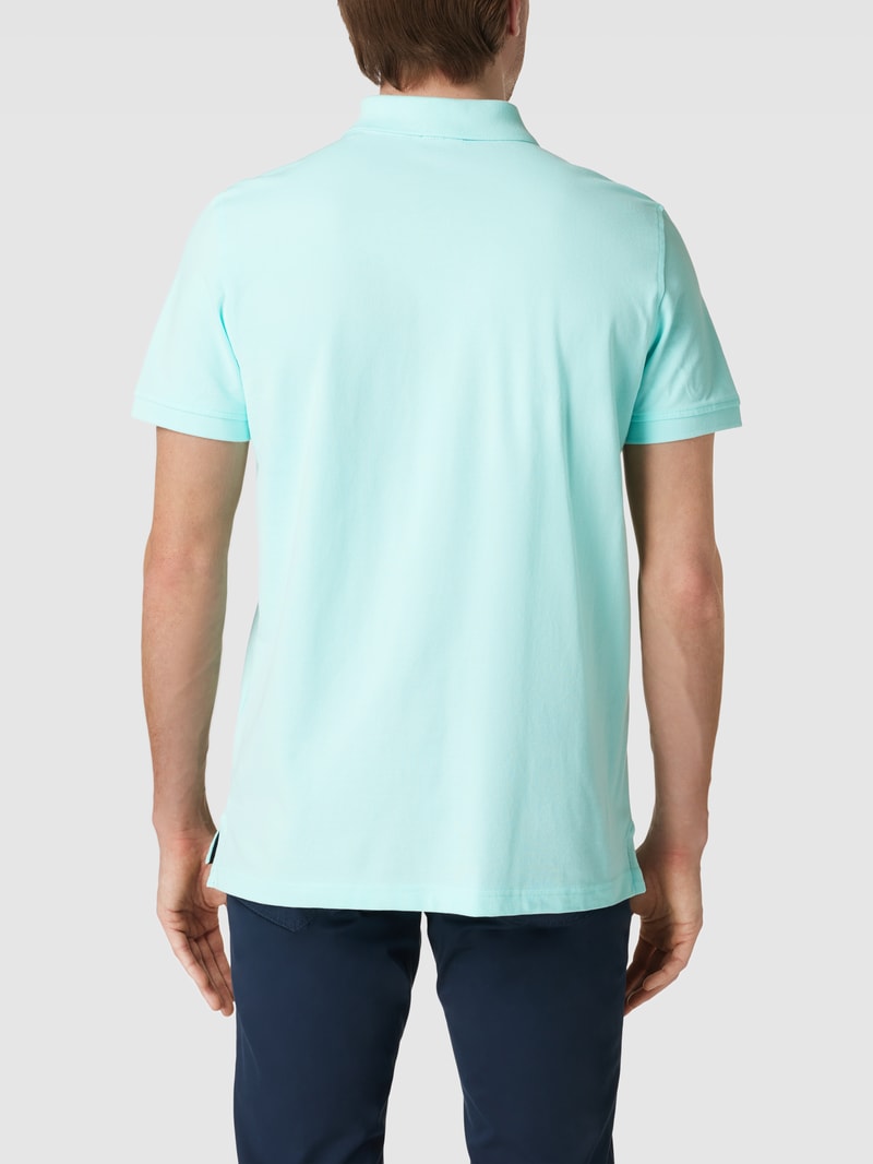 Poloshirt mit Logo-Stitching in jeans