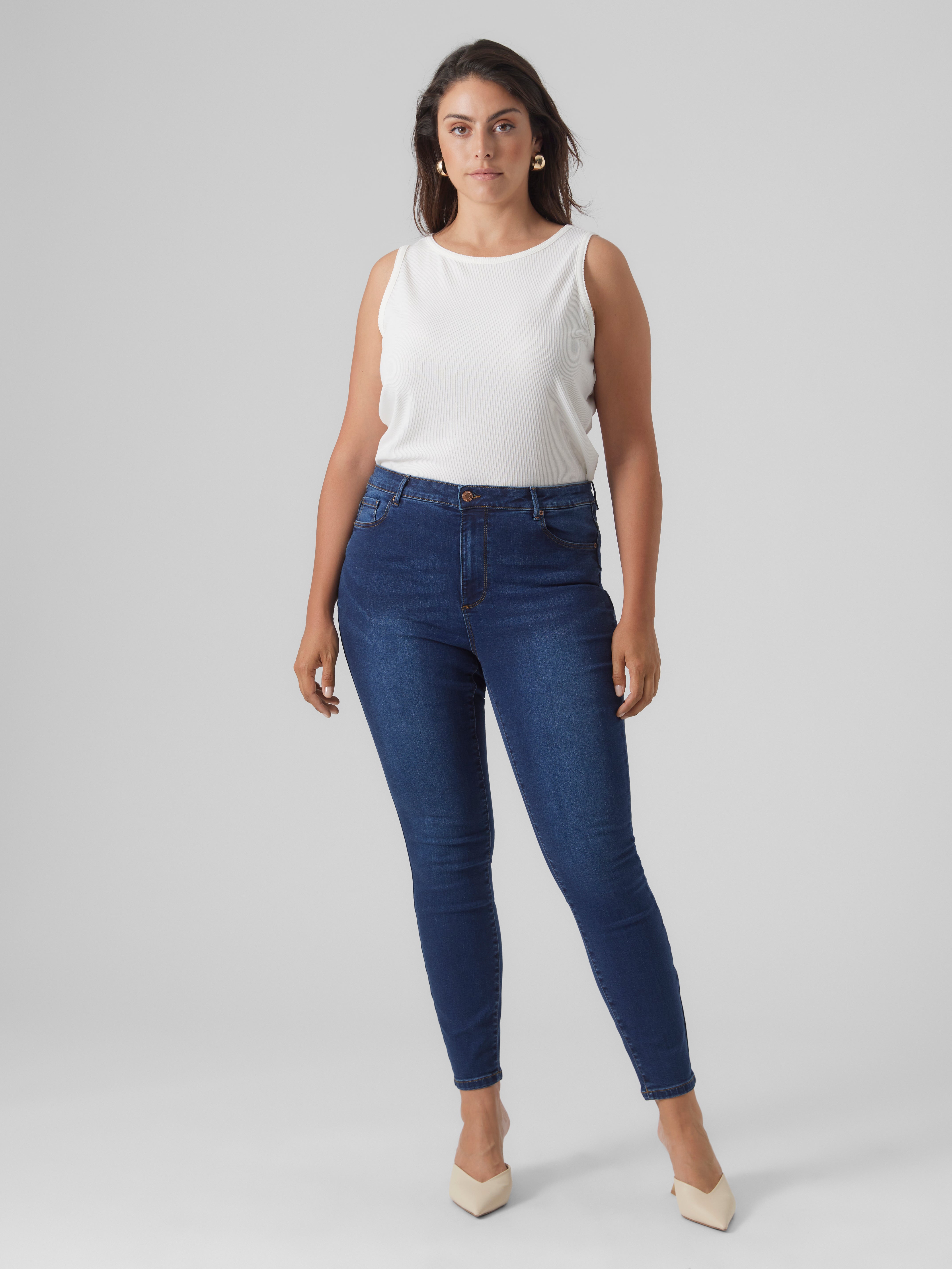 VMPHIA Hohe Taille Slim Fit Jeans
