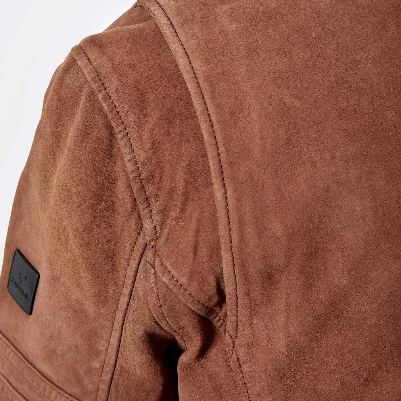 SOMA   Veste en cuir marron Homme