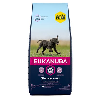 3 kg gratis! 18 kg Eukanuba