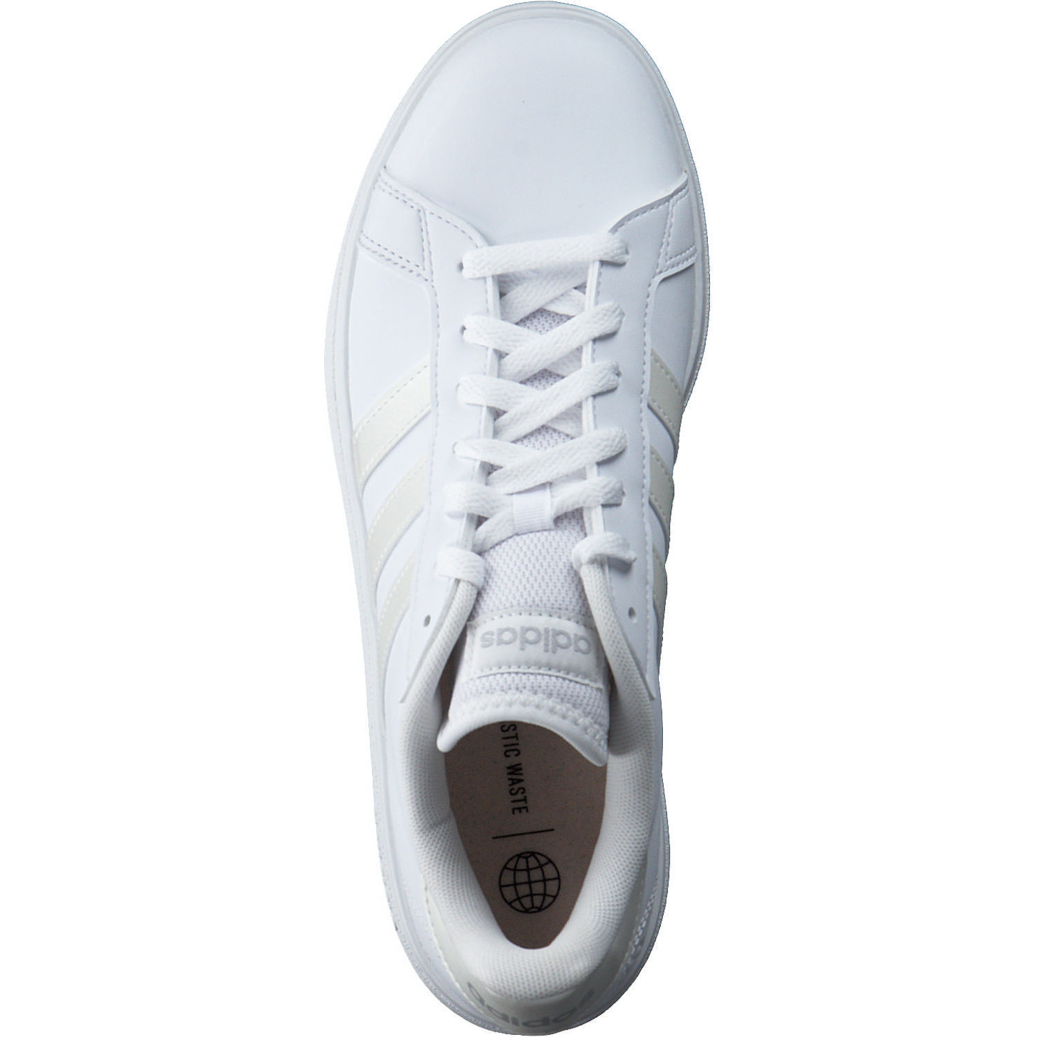 Adidas Core Grand Court Base 2 W, Sneakers Low, Damen, weiß / silber