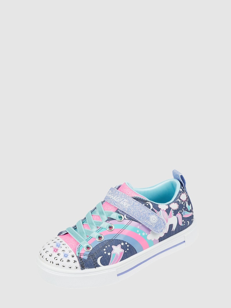Sneaker mit LEDs Modell 'Unicorn Charmed' in metallic blau