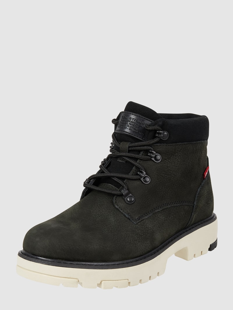 Ankle Boots aus Leder Modell 'Solvi' in schwarz