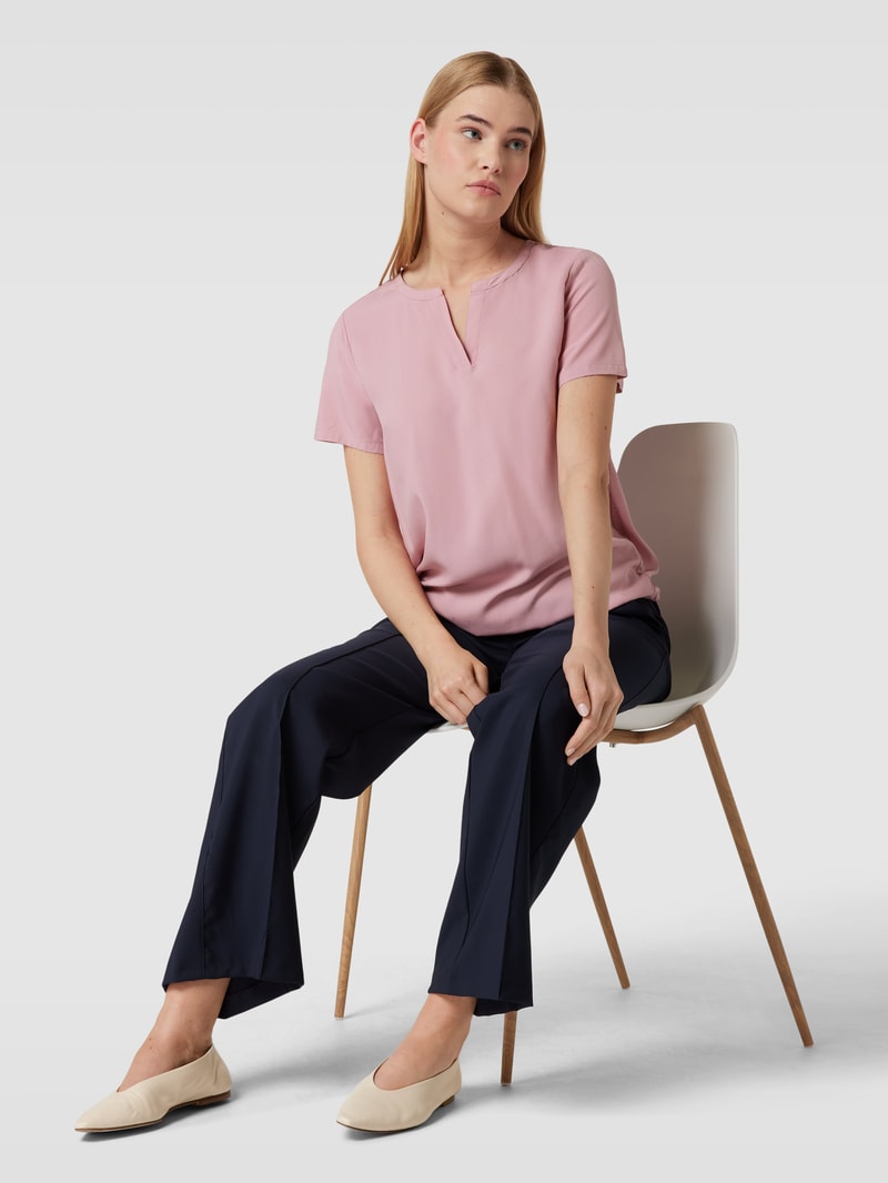 Blusenshirt mit V-Ausschnitt in altrosa
