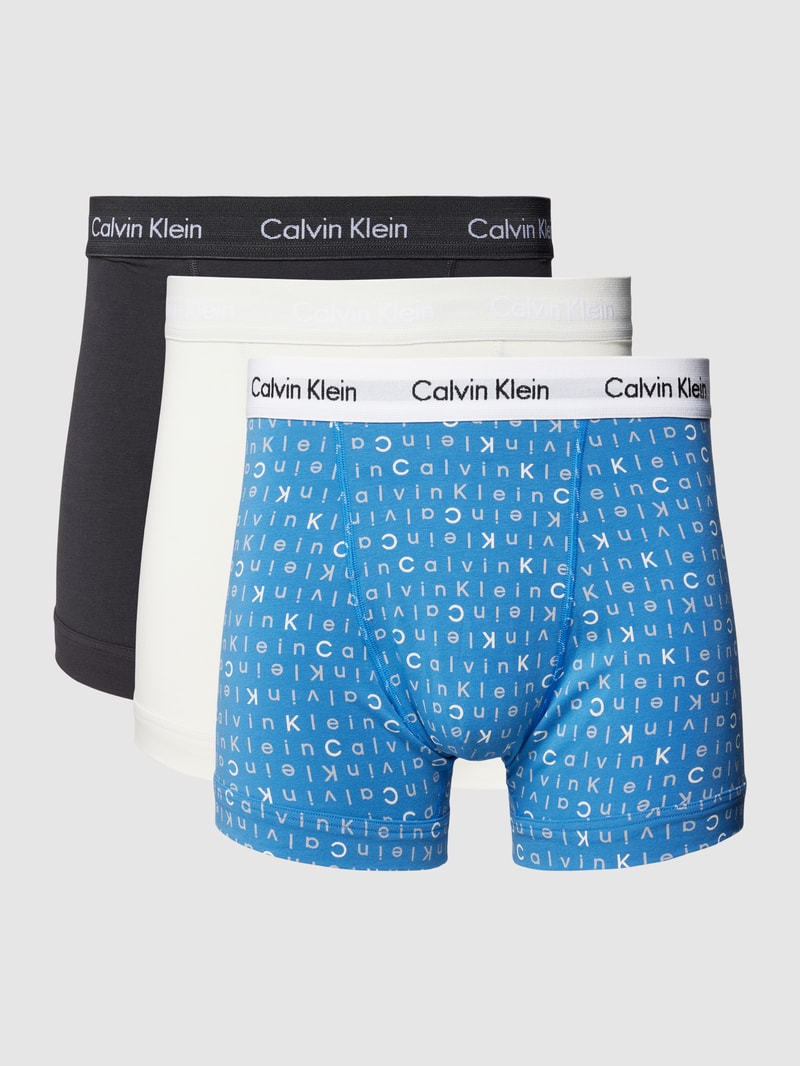 Trunks mit elastischem Logo-Bund im 3er-Pack in hellgrau