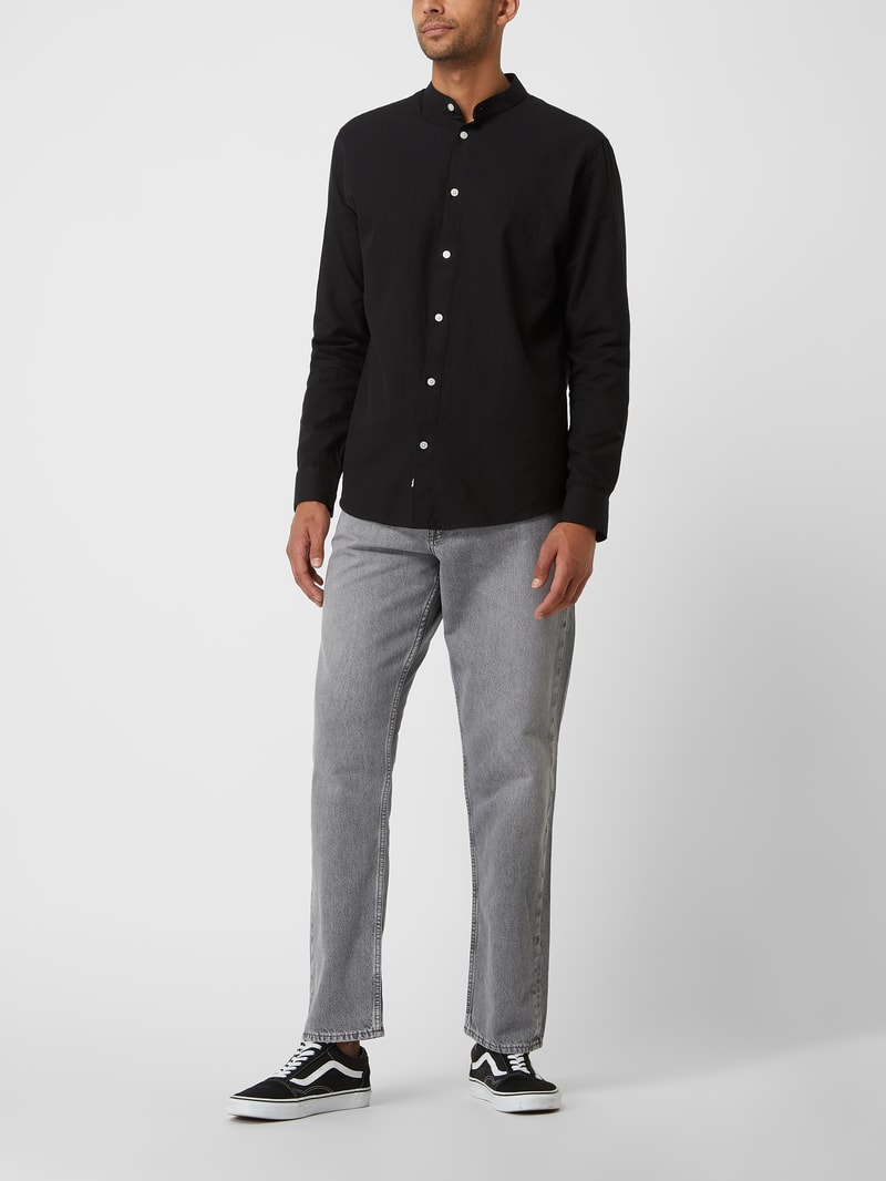 Loose Fit High Rise Jeans aus Baumwolle Modell 'Chris' in hellgrau