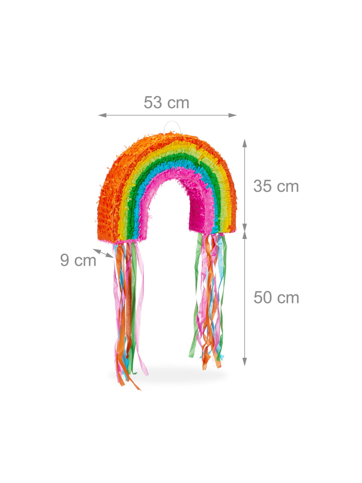 relaxdays Pinata Regenbogen in Bunt günstig kaufen onesize