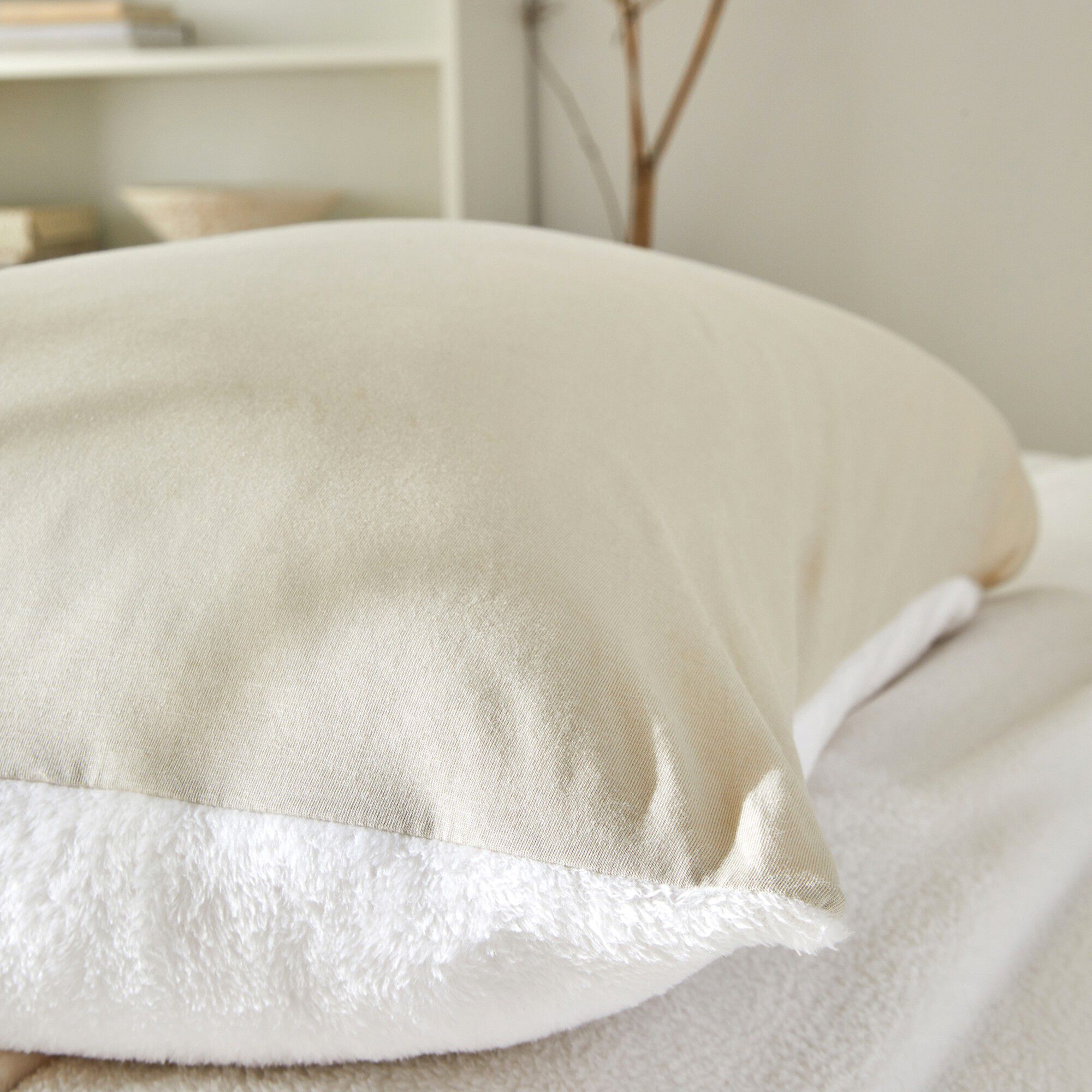 Linge de lit réversible jersey polaire toucher peluche