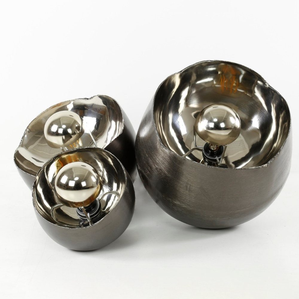 famlights Tischleuchte, Tischleuchte Mael in Nickel-matt E27 500mm, keine Angabe, Leuchtmittel enthalten: Nein, warmweiss, Tischleuchte, Nachttischlampe, Tischlampe