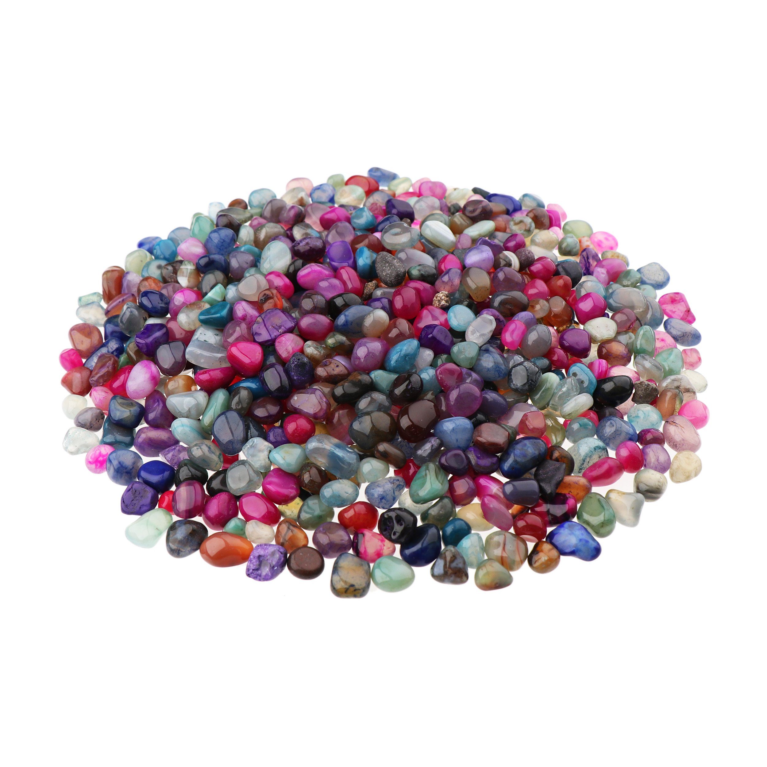 NKlaus Mineralstein 500g Trommelsteine Achat 10 -15mm Heilsteine Edelsteine Schmucksteine