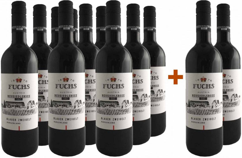 10+2 Paket Blauer Zweigelt Neusiedlersee DAC 2021 - Weingut Fuchs