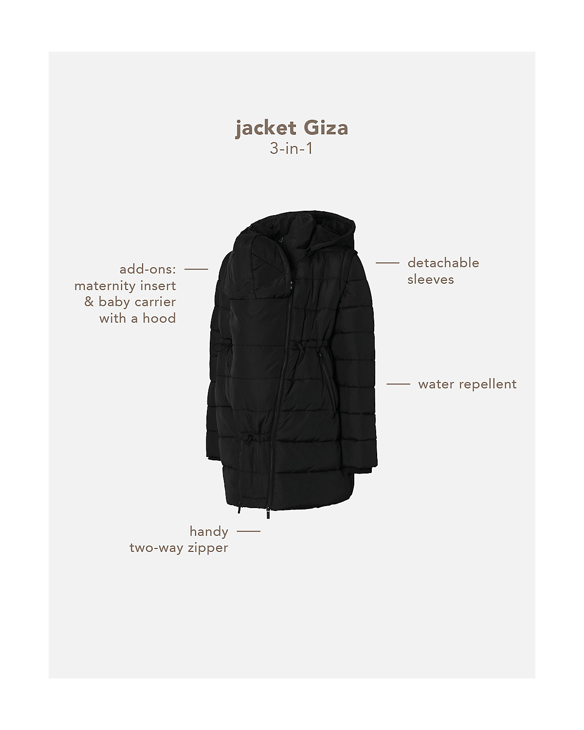 Umstandsjacke Winter Giza 3-Way Umstandsjacken