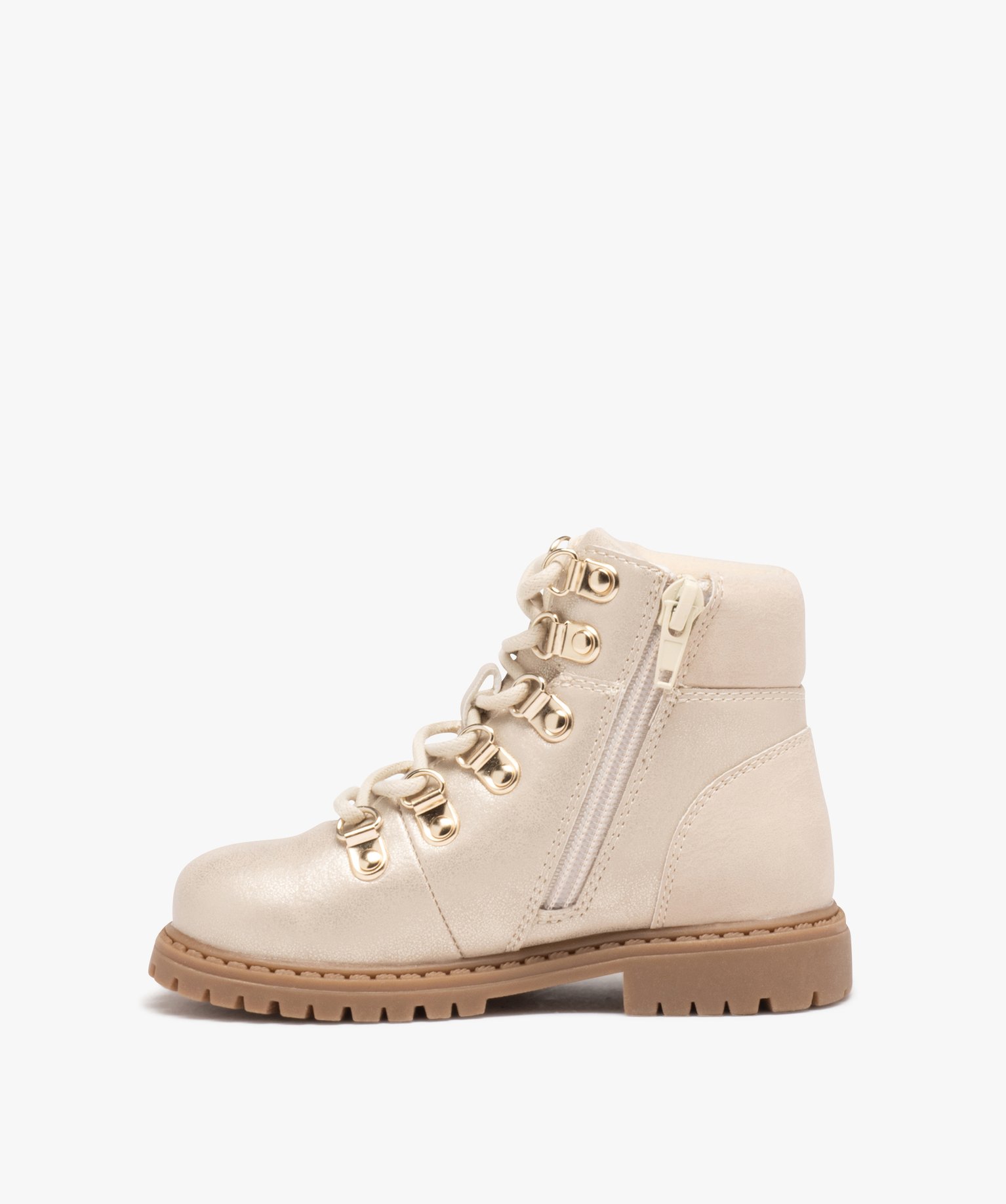 Boots irisées style randonnée fille or | GEMO