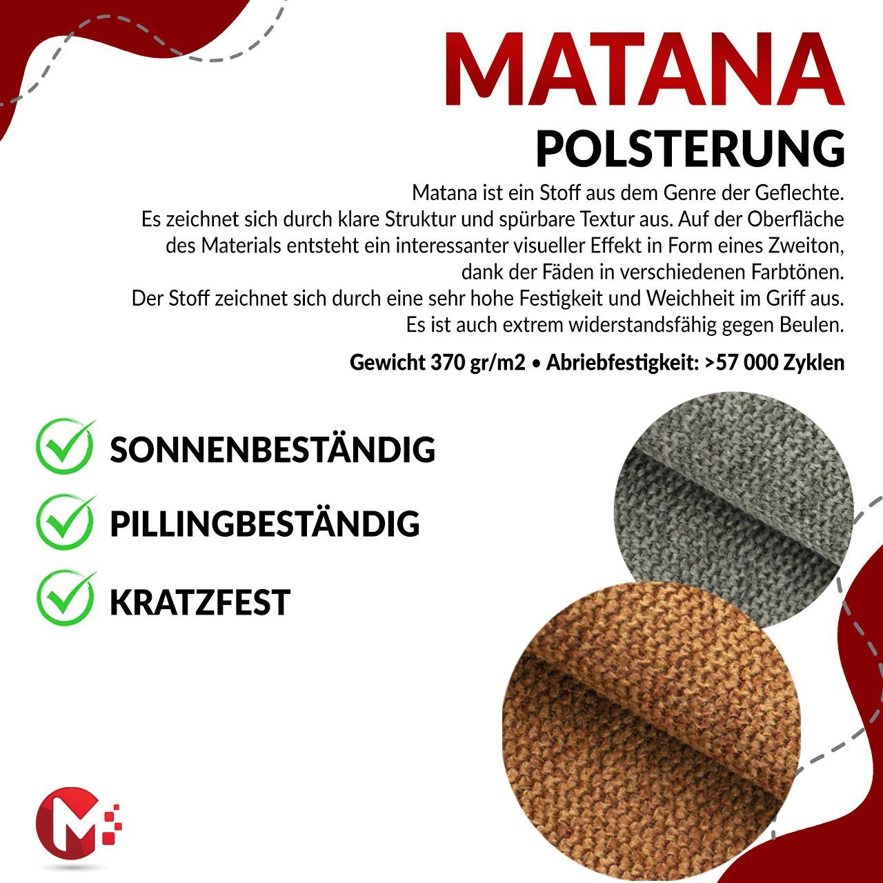 MKS MÖBEL Sofa PIRS-2 Sitzer, Skandinavischer Stil, Gesteppte Polsterung, Holzbeine