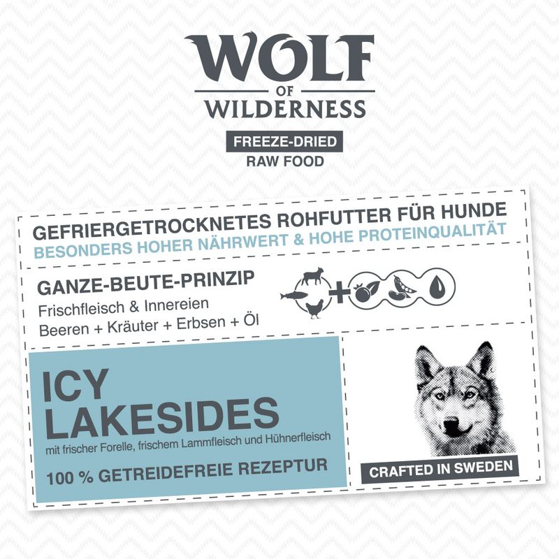 Wolf of Wilderness 'Icy Lakesides' Lamm, Forelle & Huhn