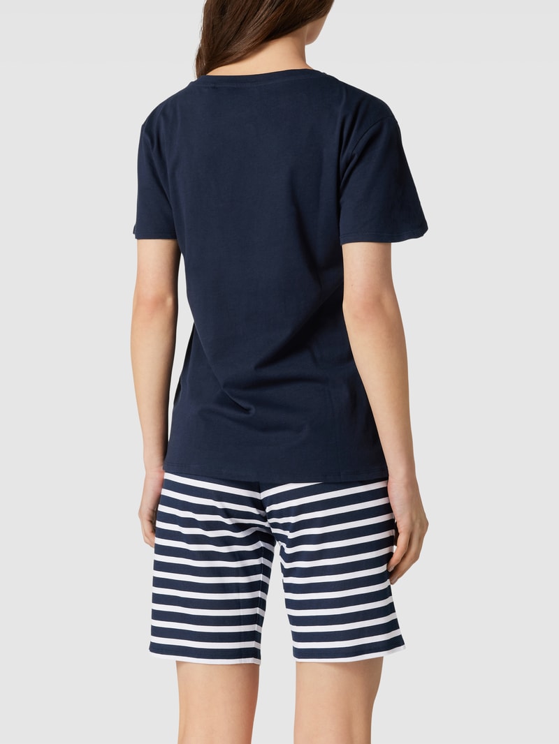 Pyjama mit Streifenmuster in marineblau