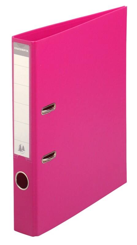Exacompta Prem Touch Ordner DIN A4 50 mm Himbeere 2 Ringe 53559E Pappkarton, PP (Polypropylen) Hochformat 10 Stück