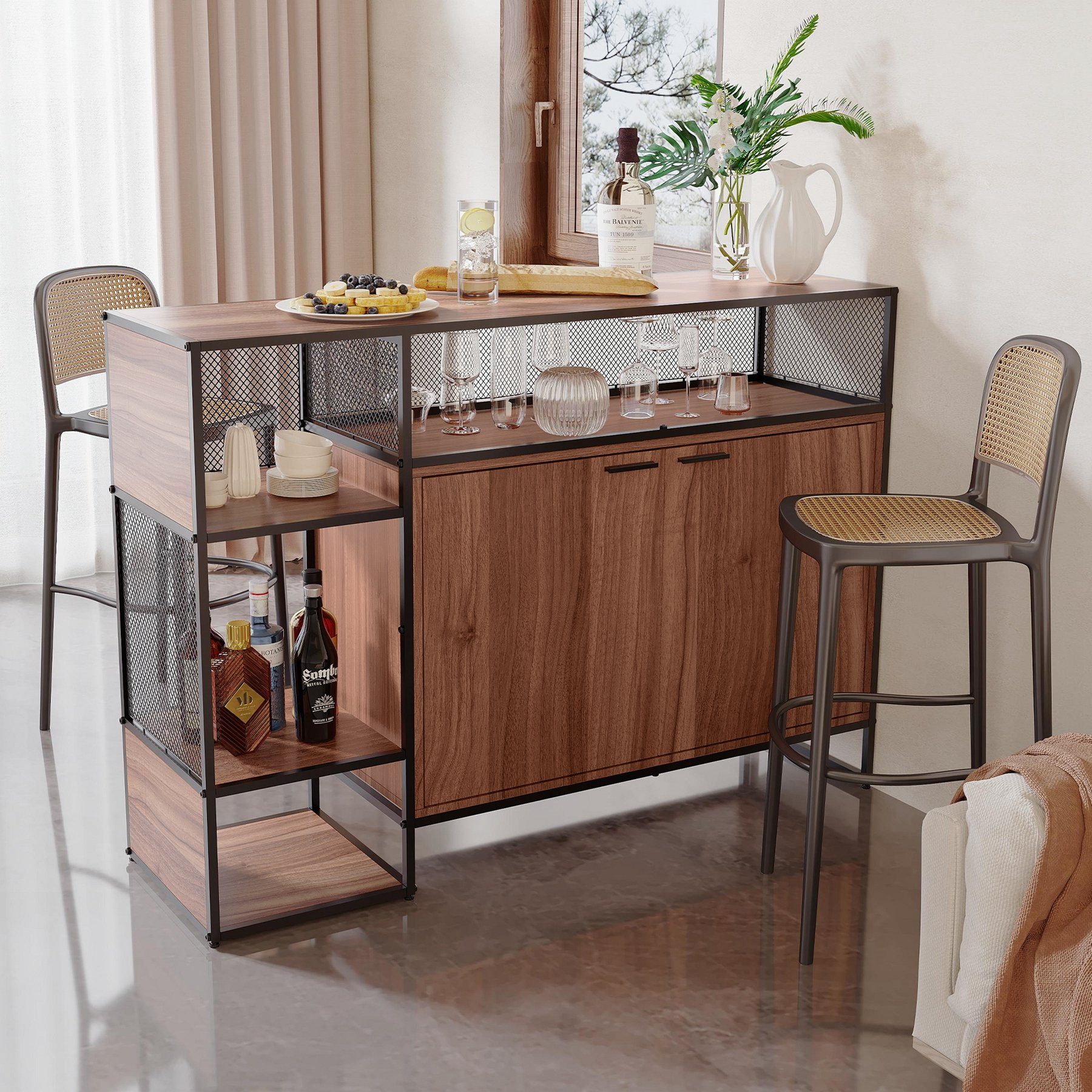 Celya Stehtisch Küchenschrank Kommode Sideboard Bartisch Esstisch,93cm