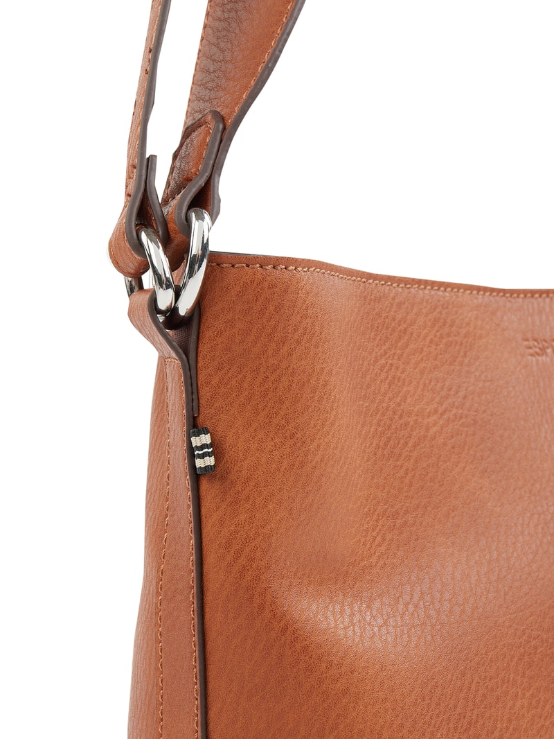 Hobo Bag in Leder-Optik in cognac