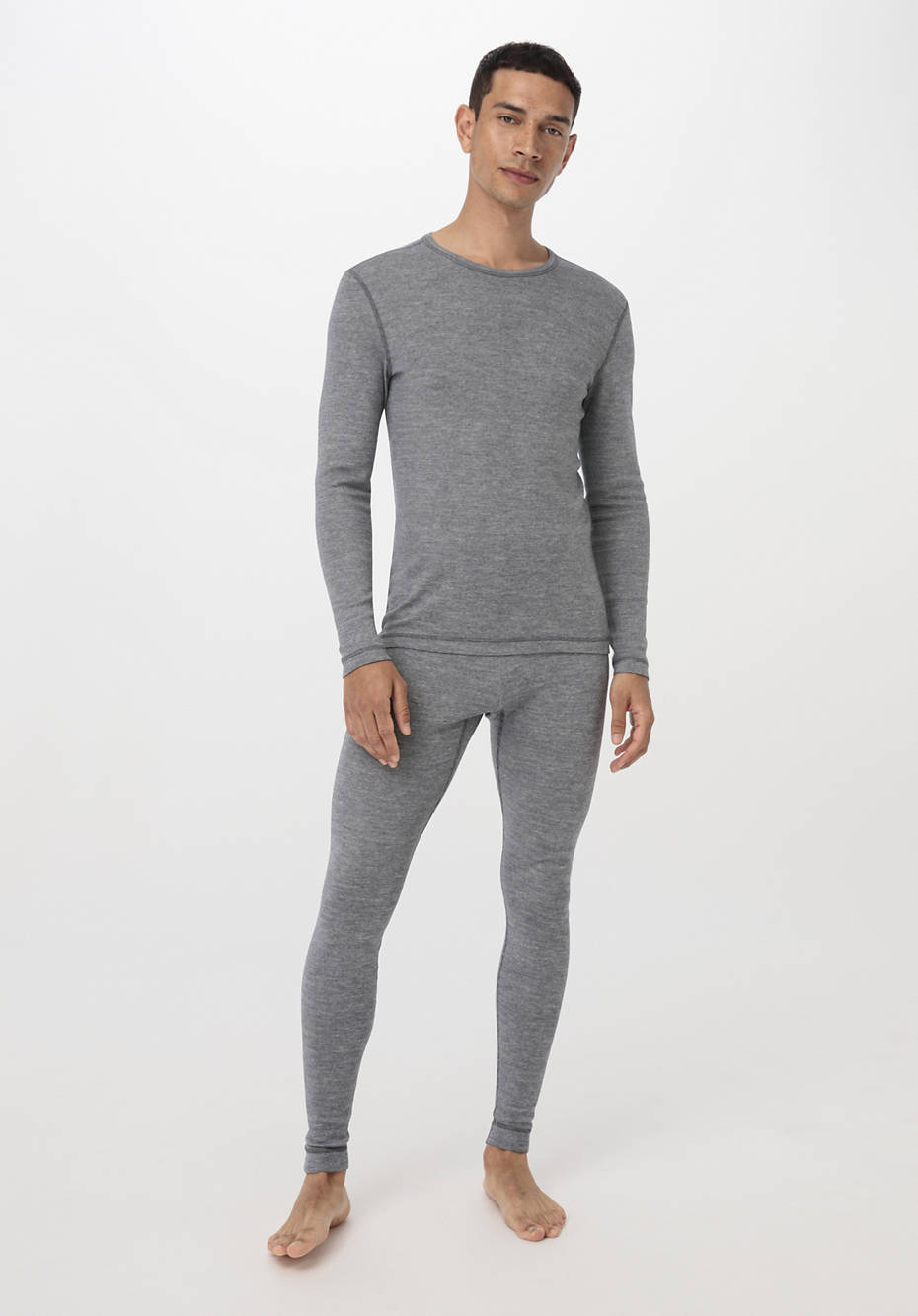 Funktions-Langarmshirt mit Bio-Merinowolle und Seide