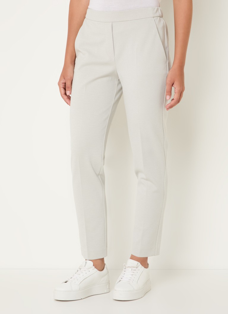 Beaumont Charlie high waist slim fit cropped trousers with lurex and press pleat