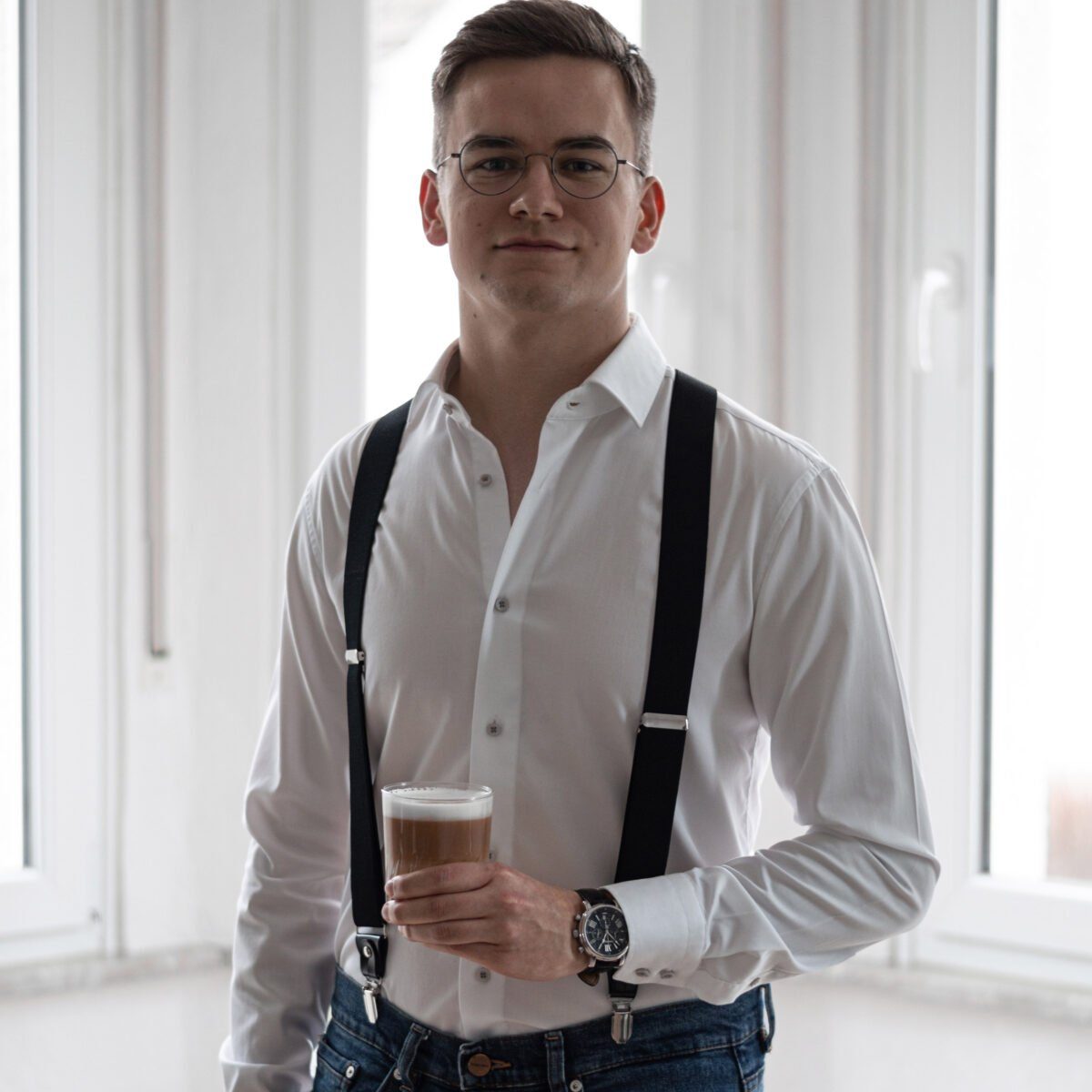 die Herren Edel Hosenträger Unisex mit edler Aufbewahrungsbox