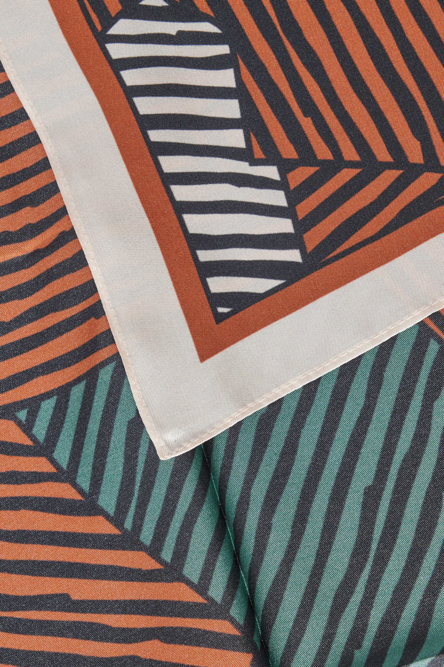foulard zena 100% soie taupe femme