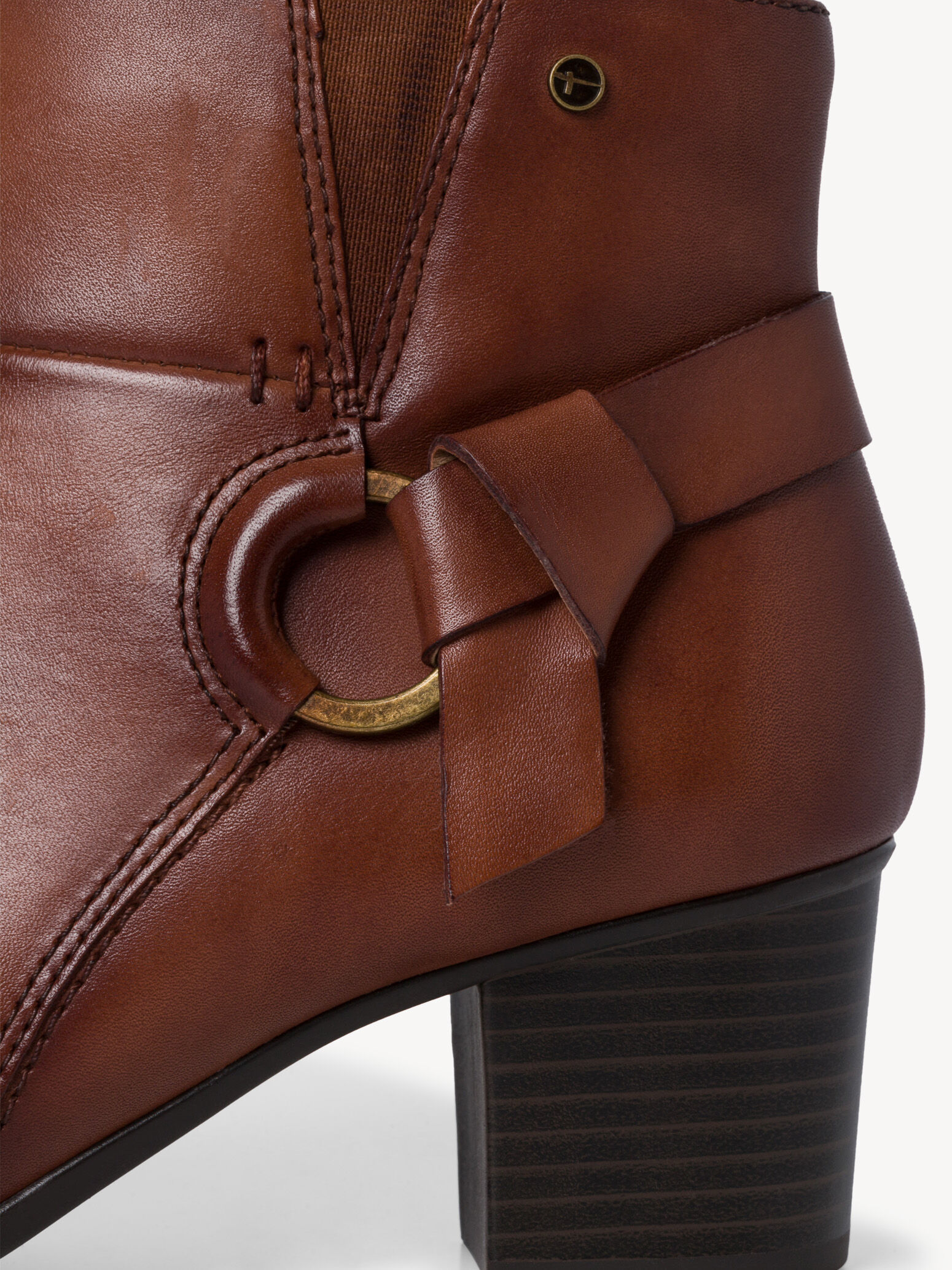 Bottine en cuir - marron
