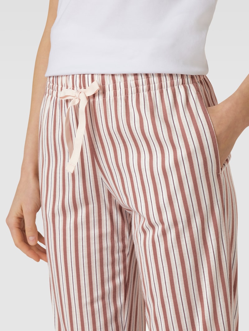 Lounge-Hose mit Streifenmuster in altrosa