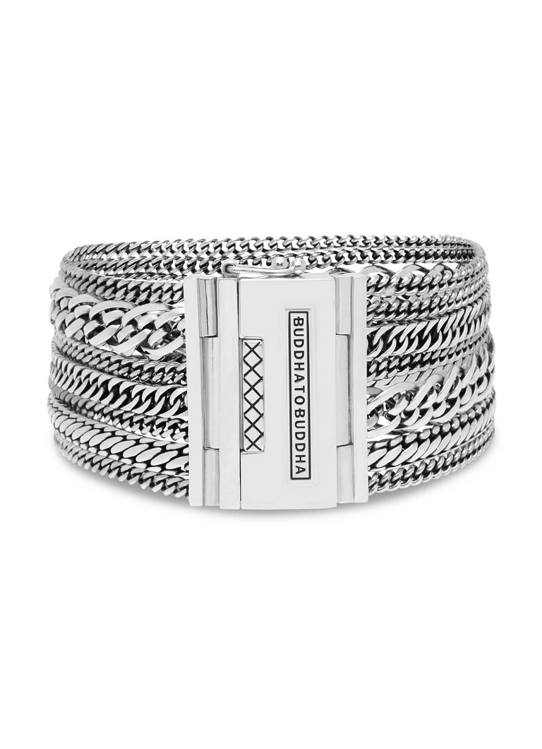 Buddha to Buddha  Multi Chain Nathalie schakelarmband van zilver