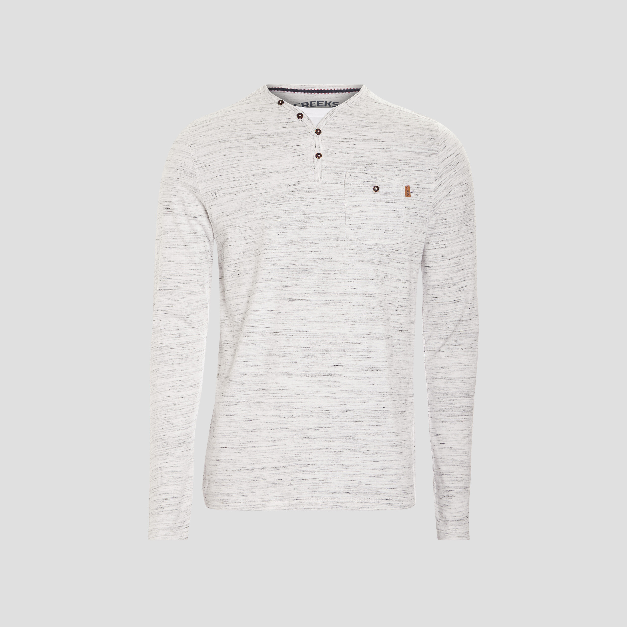 T-shirt manches longues Creeks ivoire homme | La Halle