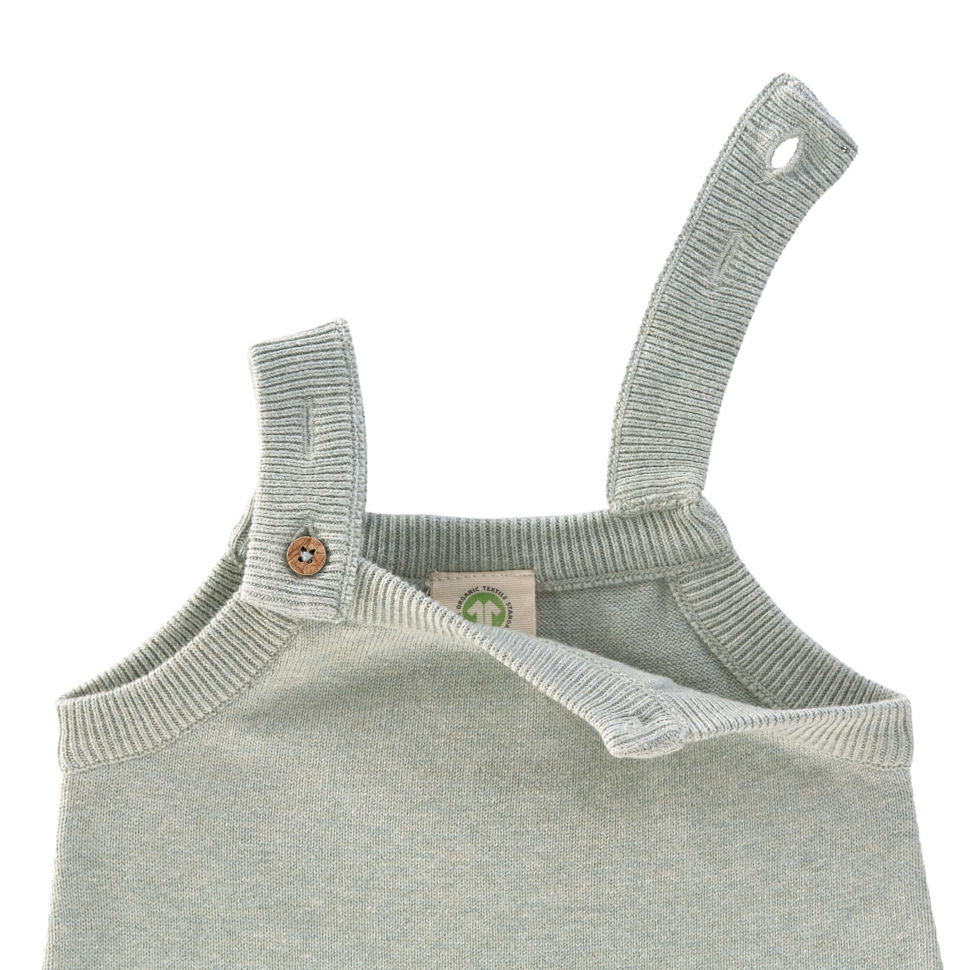 Baby Strampler - gestrickter Jumpsuit, Salbei