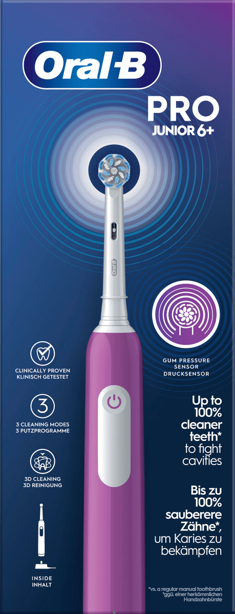 Elektrische Zahnbürste Kinder PRO Junior Purple, ab 6 Jahren, 1 St