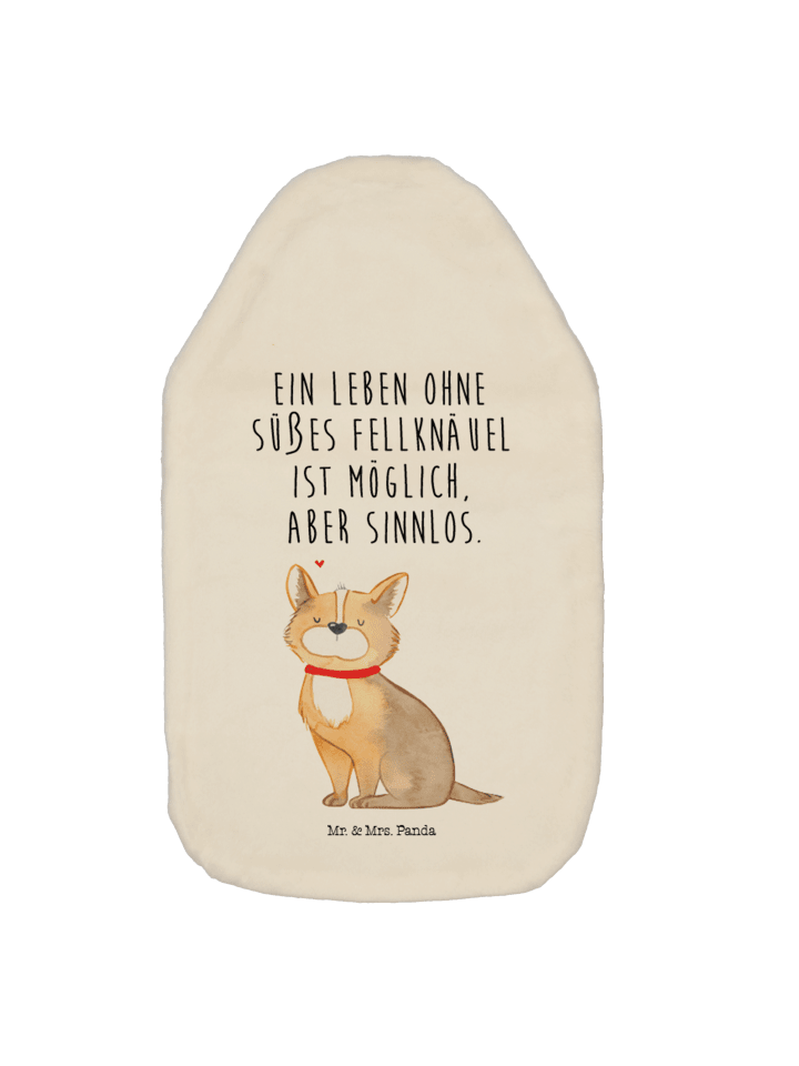 Mr. & Mrs. Panda Wärmflasche Hund Glück mit Spruch in Weiß günstig kaufen onesize