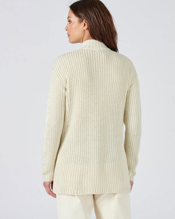 Cardigan en maille perlée et torsadée Thermolactyl