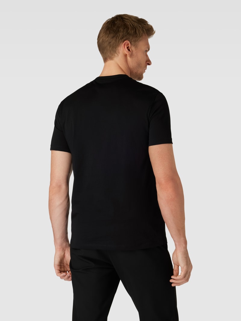 T-Shirt mit Label-Print in schwarz