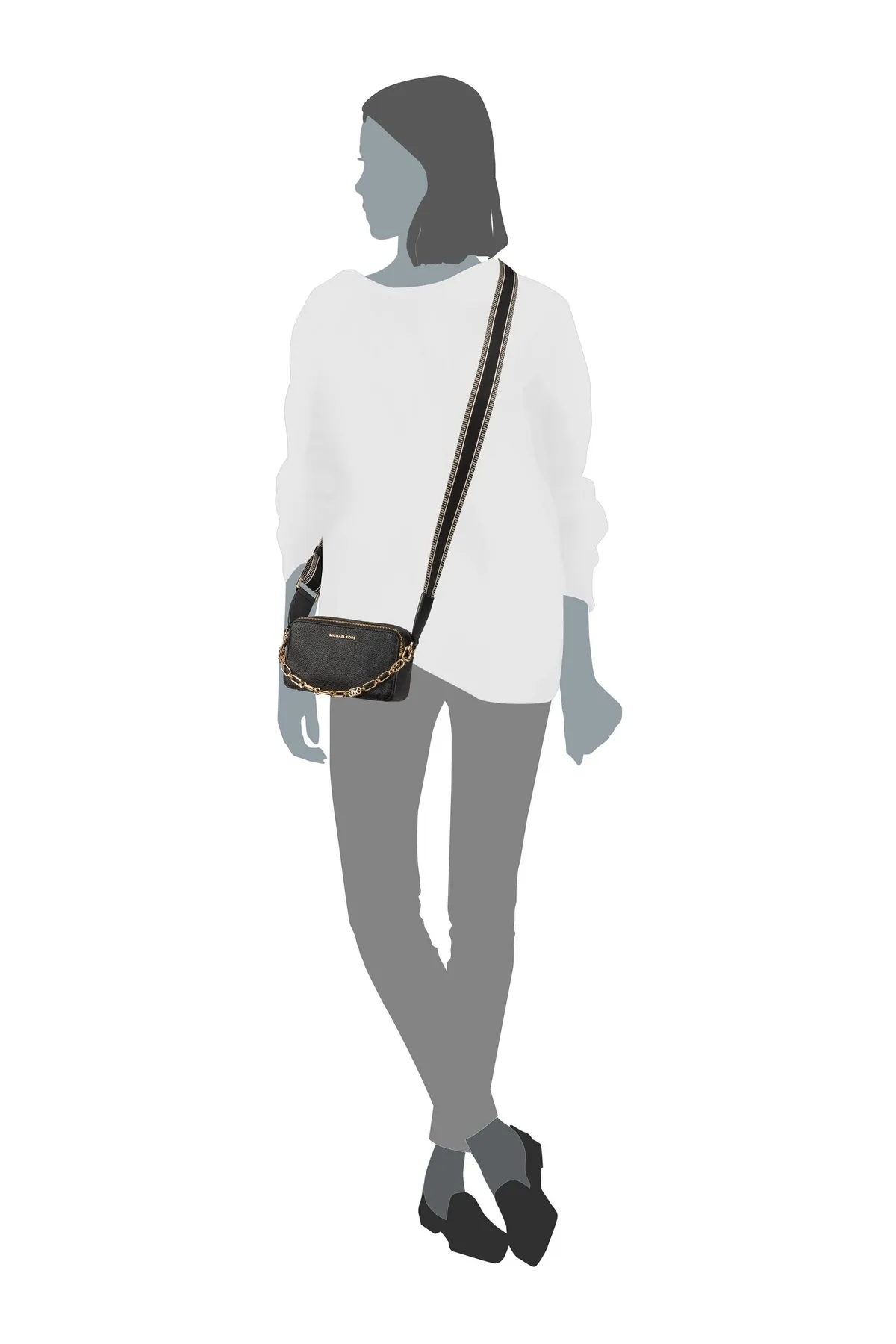 Michael Kors  Umhängetasche Jet Set Small Double Zip Camera Chain XBody