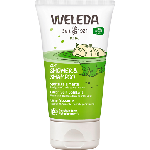 WELEDA Kids 2in1 Shower & Shampoo Spritzige Limette  150 ml  Duschgel
