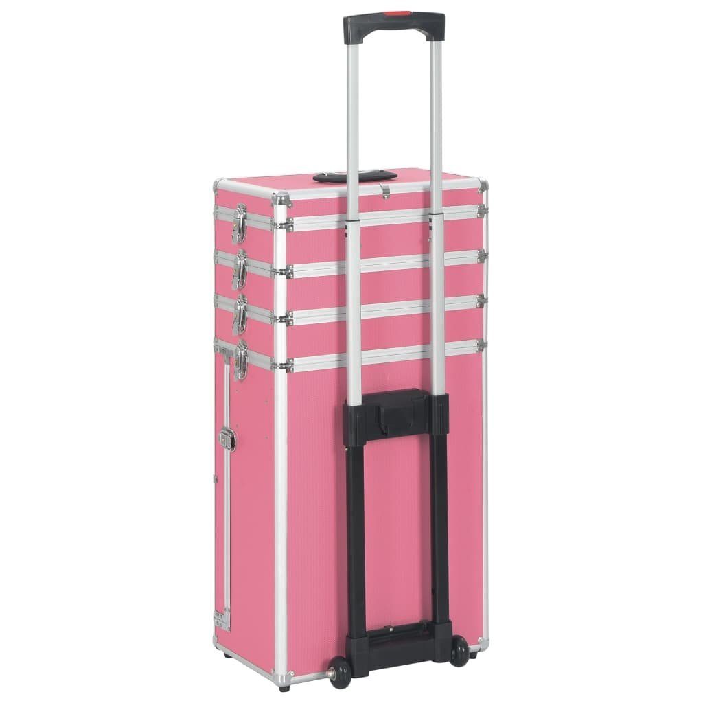 vidaXL Kosmetik-Koffer Kosmetikkoffer Aluminium Rosa