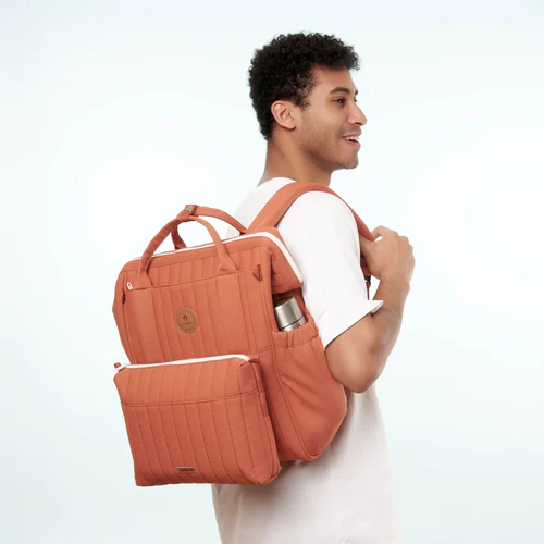 Tataouine orange diaper bag