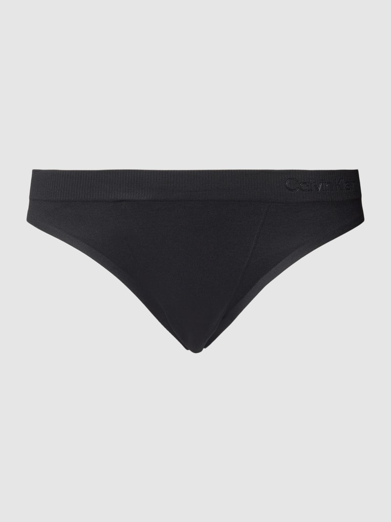 String mit Label-Schriftzug in schwarz