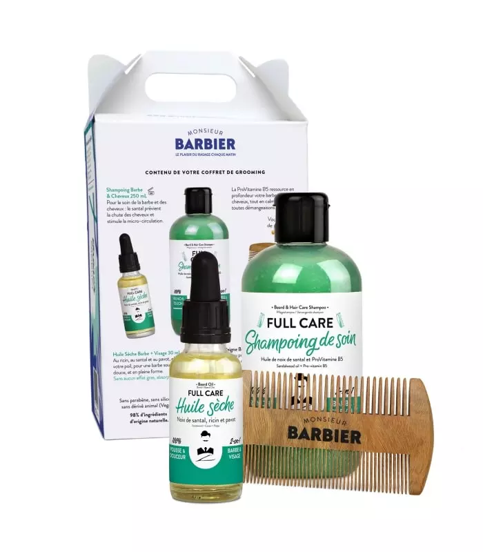 FULL CARE Coffret Cadeau Barbe & Cheveux pour hommes