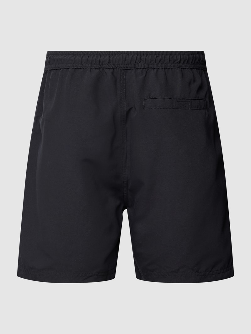Badehose mit Label-Print in schwarz